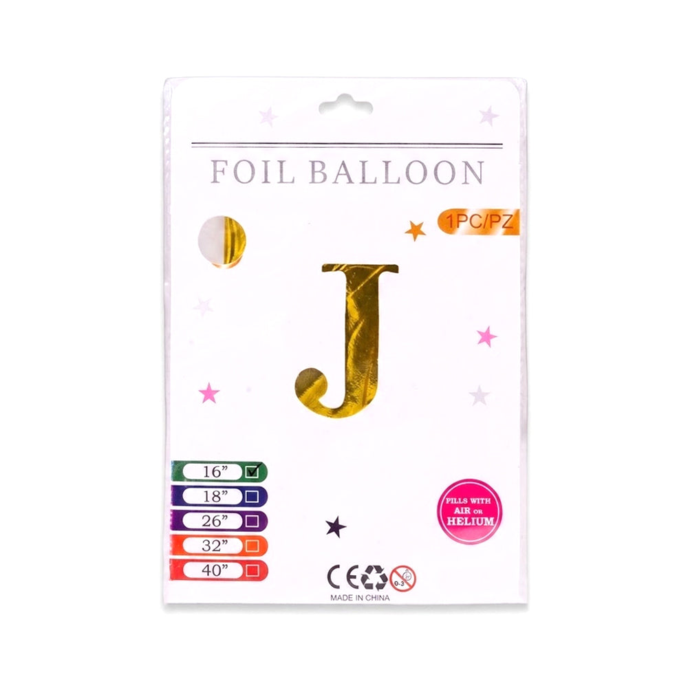 FOIL BALLOON LETTER J Default Title - MamasJan Toys