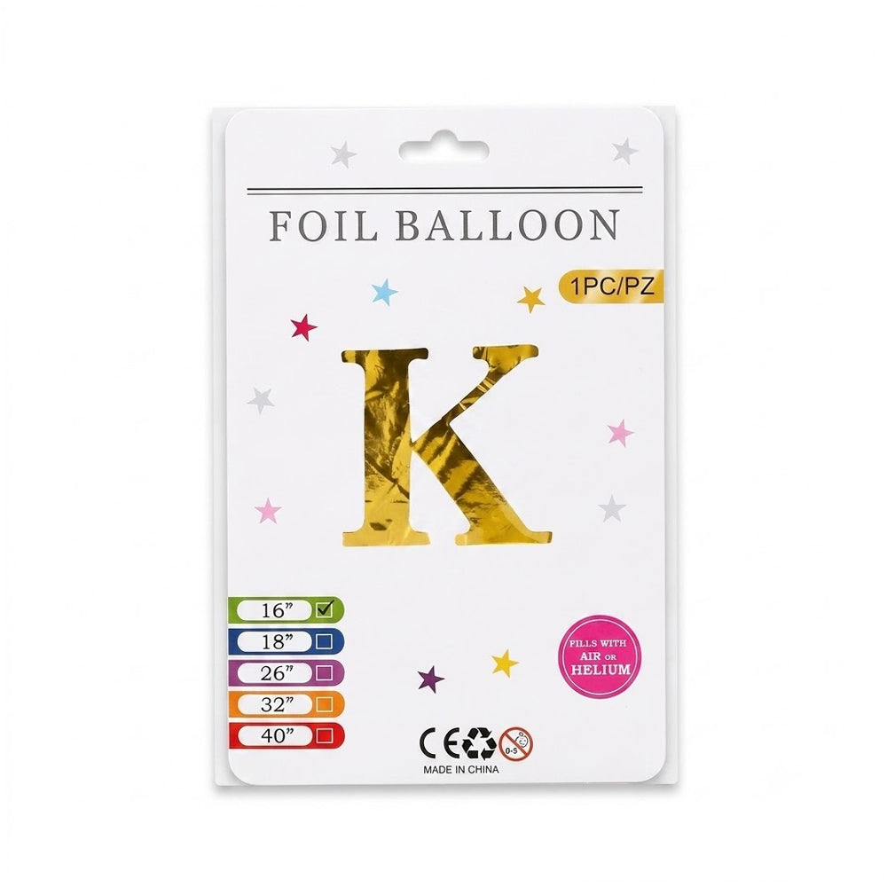 FOIL BALLOON LETTER K Default Title - MamasJan Toys