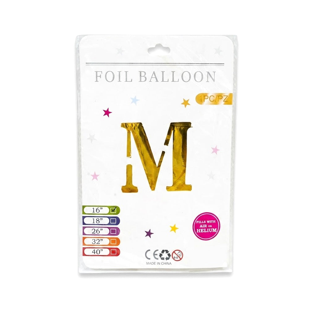FOIL BALLOON LETTER M Default Title - MamasJan Toys