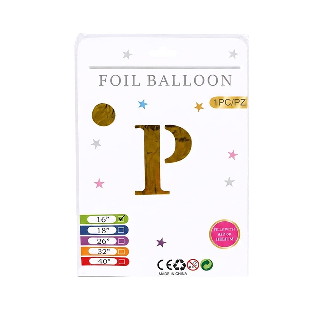 FOIL BALLOON LETTER P Default Title - MamasJan Toys