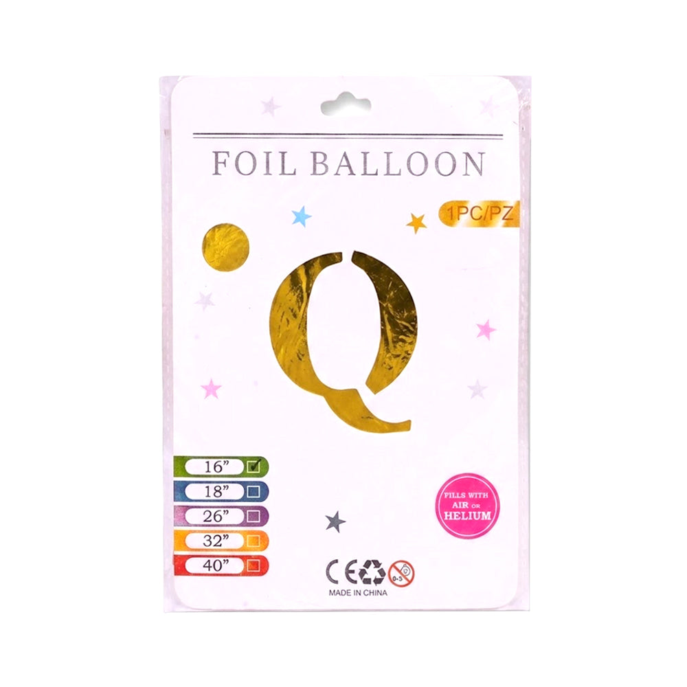 FOIL BALLOON LETTER Q Default Title - MamasJan Toys