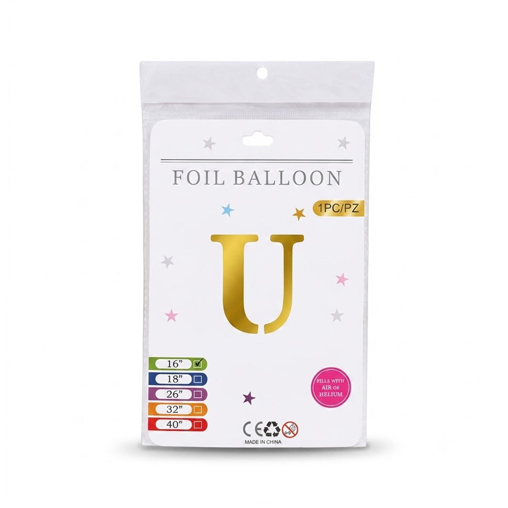 FOIL BALLOON LETTER U Default Title - MamasJan Toys