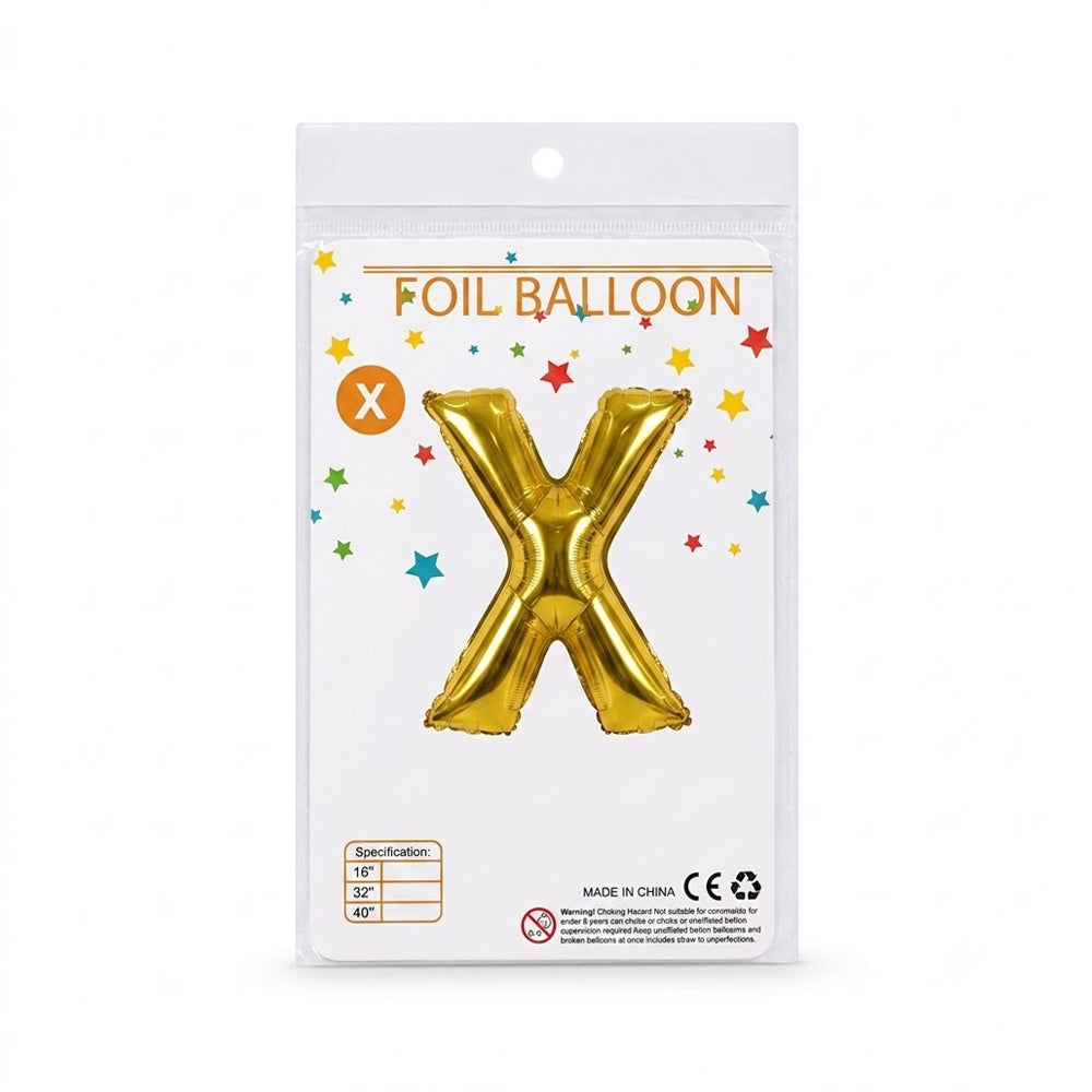 FOIL BALLOON LETTER X Default Title - MamasJan Toys