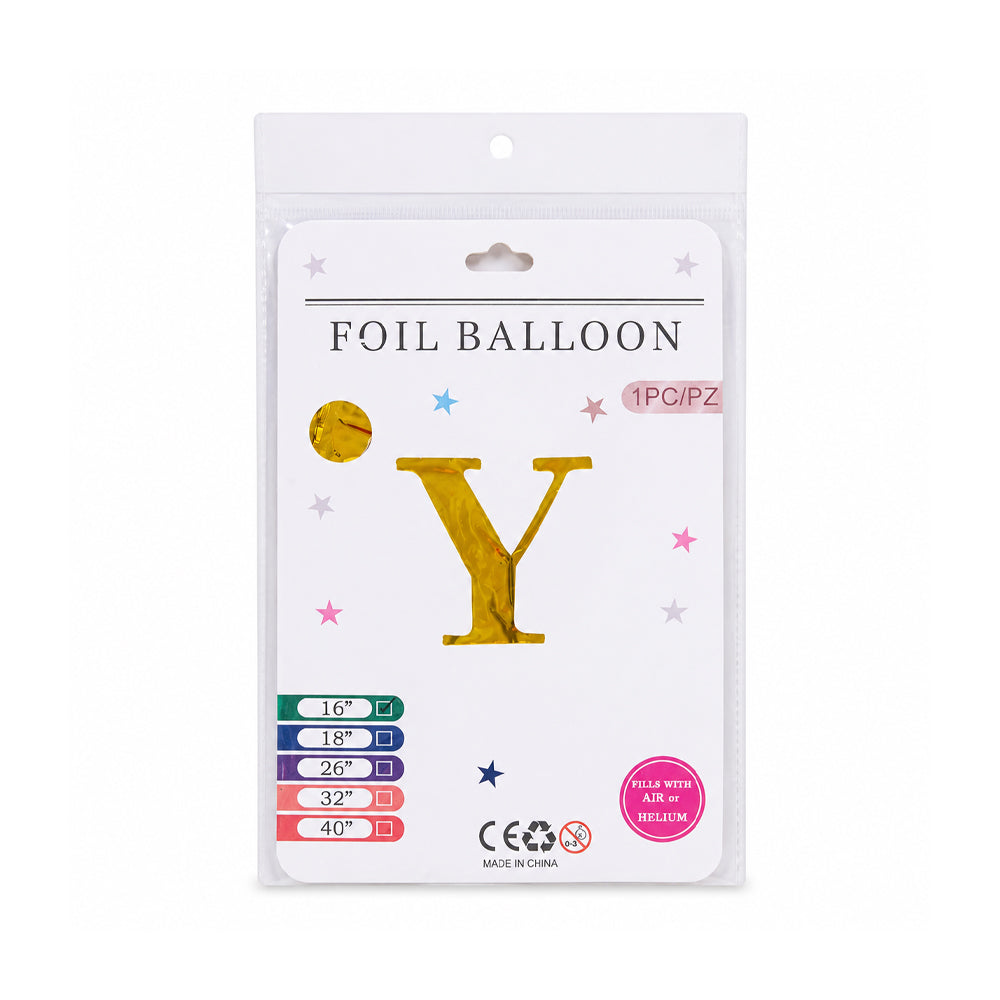 FOIL BALLOON LETTER Y Default Title - MamasJan Toys
