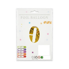 FOIL BALLOON NUMBER 0 Default Title - MamasJan Toys