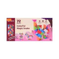 EQY564 COLORFULL MAGIC SNAKE BLOCKS 72PC H.B Default Title - MamasJan Toys