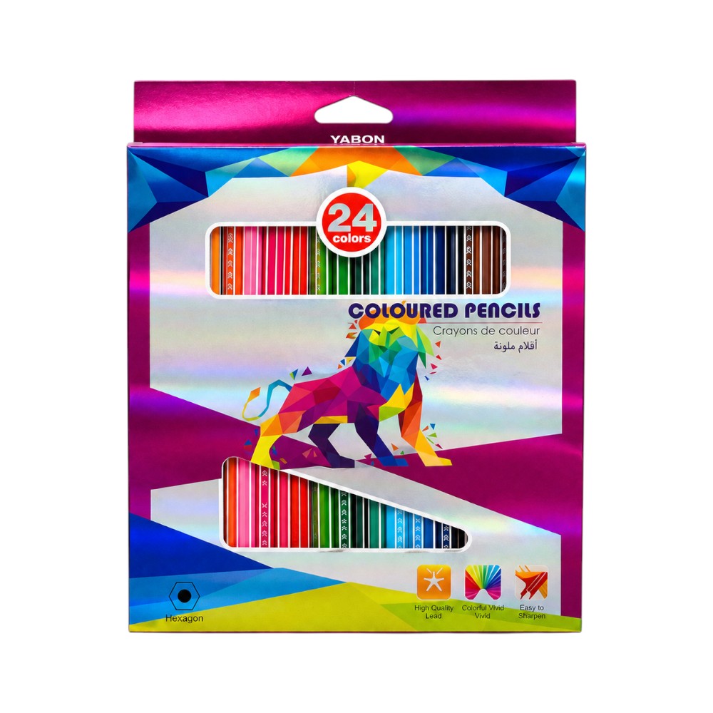 YB18821-24 YABON COLOR PENCIL 24PCS IR Default Title - MamasJan Toys