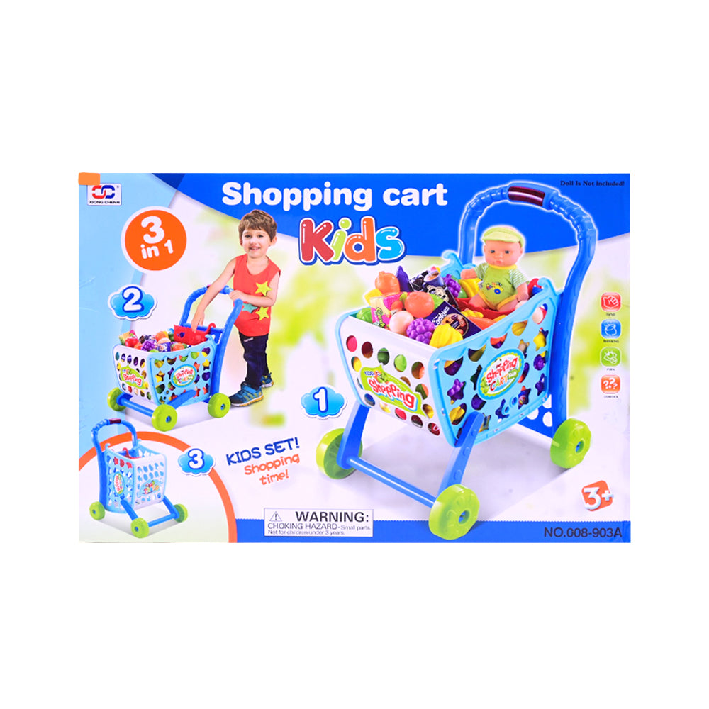 008-903A KIDS SHOPPING CART 3IN1 H.B Default Title - MamasJan Toys