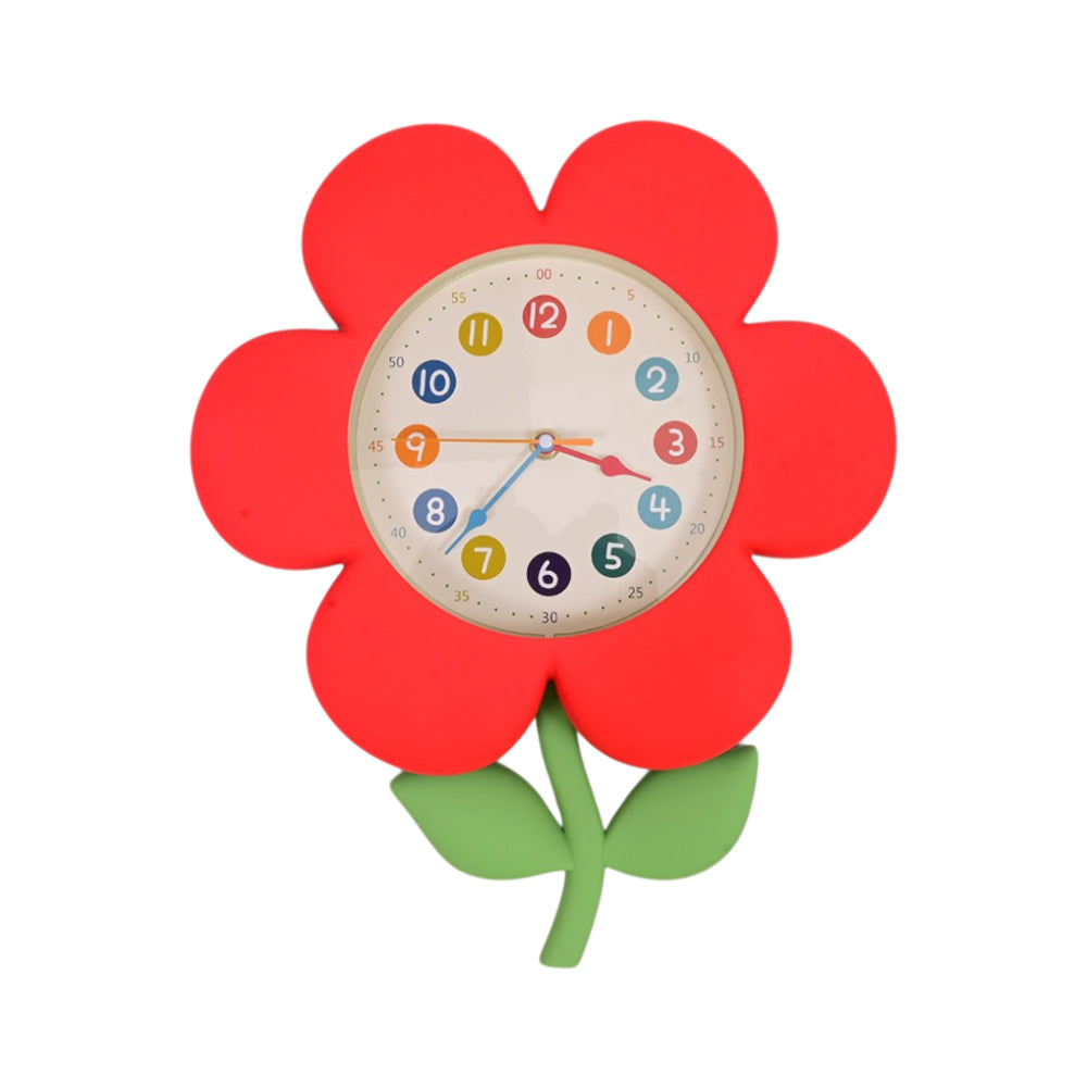 JS8812 KIDS WALL CLOCK FLOWER IR Default Title - MamasJan Toys