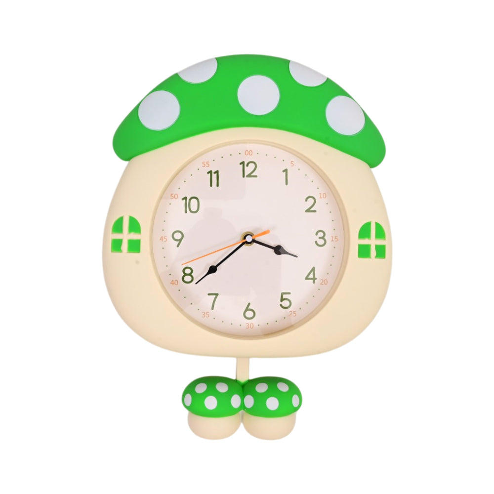 JS8819 KIDS WALL CLOCK MUSHROOM IR Default Title - MamasJan Toys