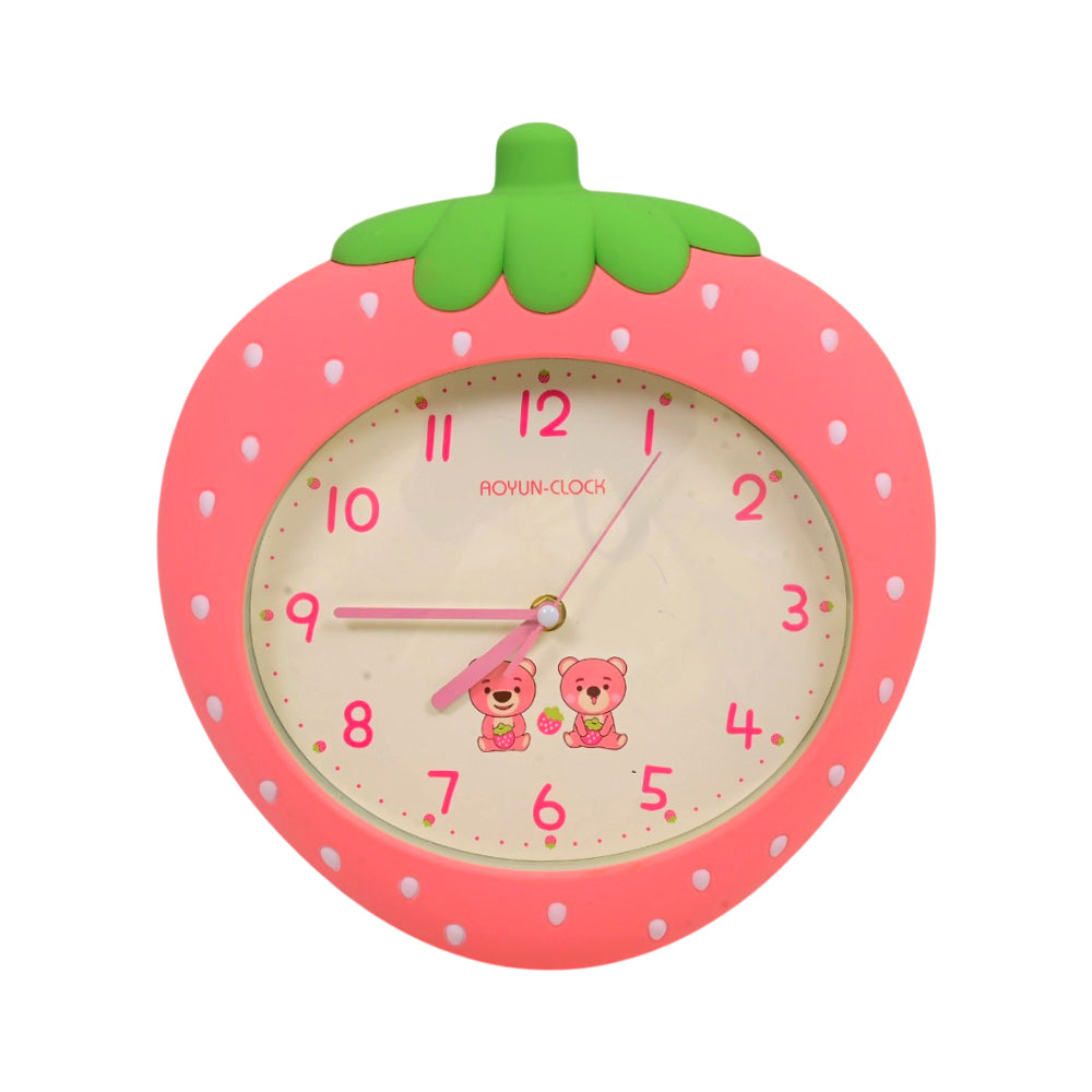 15079 KIDS WALL CLOCK STRAWBERRY IR Default Title - MamasJan Toys