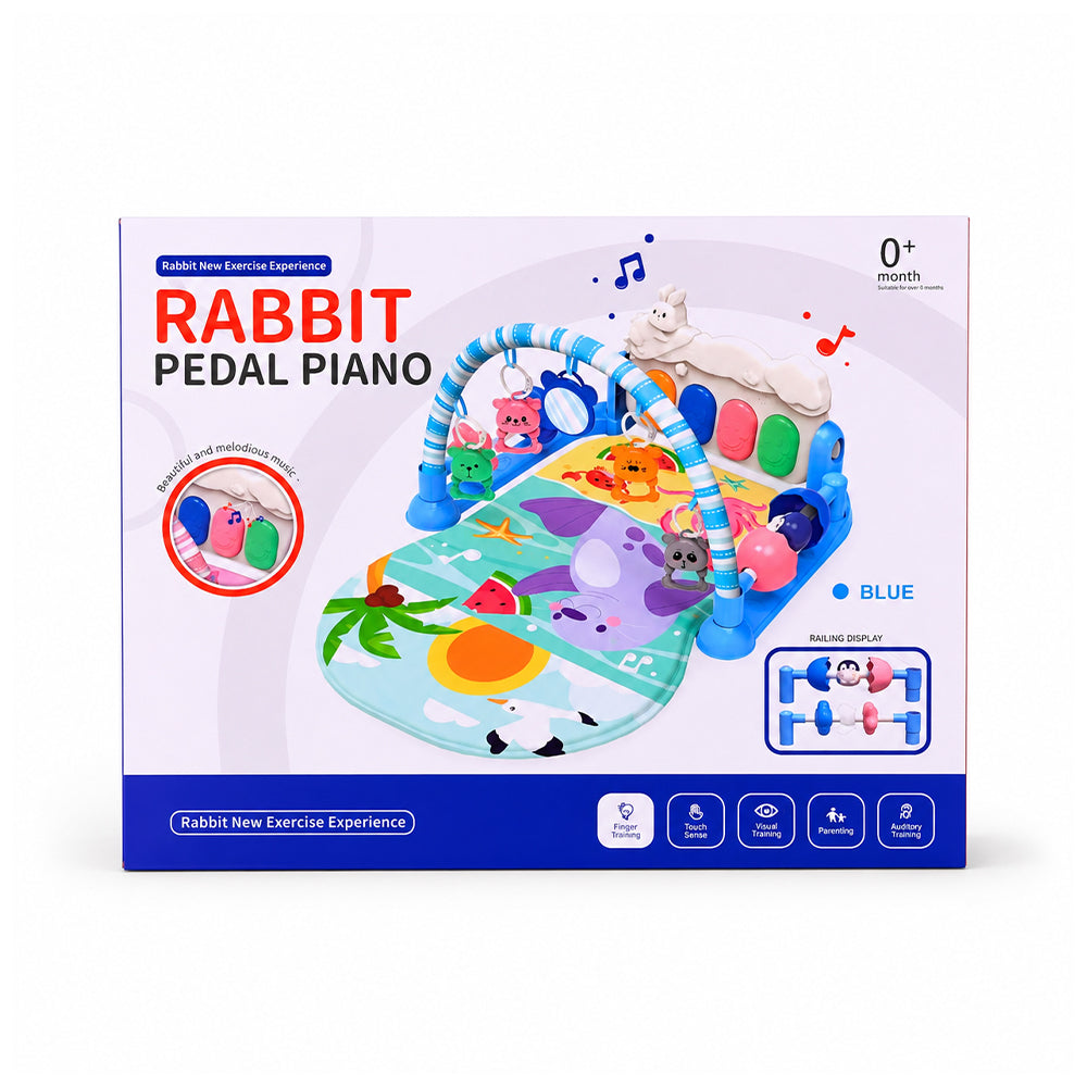 1122-24A PEDAL PIANO PLAY GYM RABBIT IR Default Title - MamasJan Toys