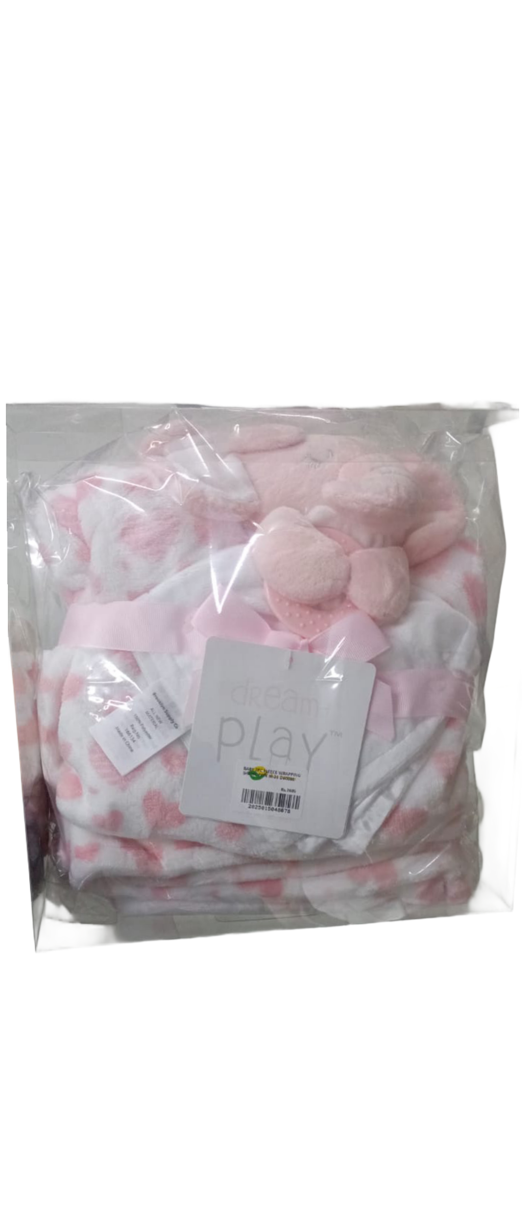 BABY 2PC FLEECE WRAPPING SHAWL PINK IR-25 D60086 Default Title - MamasJan KidsWear