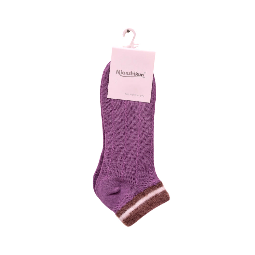 LADIES F-ANKLE SOCKS MIX 1P JAN-26 Default Title - MamasJan mens wear