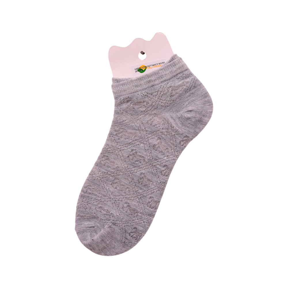 LADIES LOW CUT FANCY SOCKS 1PC 001 Default Title - MamasJan mens wear