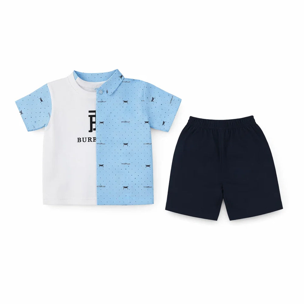 BOYS S/S 3PC KNICKER SUIT 2667 ZHW-26 18-24M SKY BLUE MINIMA Default Title - MamasJan KidsWear
