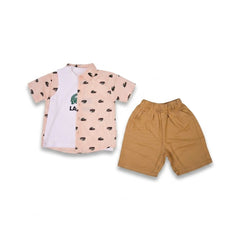 BOYS S/S 3PC KNICKER SUIT 2671 ZHW-26 12-18M SKIN MINIMAX LA Default Title - MamasJan KidsWear
