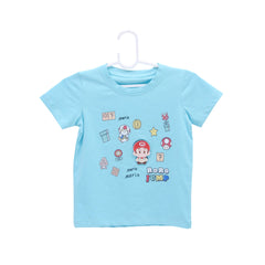 BOYS S/S ROUND NECK T-SHIRT SEA GREEN ZHS-26 2-3 YEAR 2605 Default Title - MamasJan KidsWear
