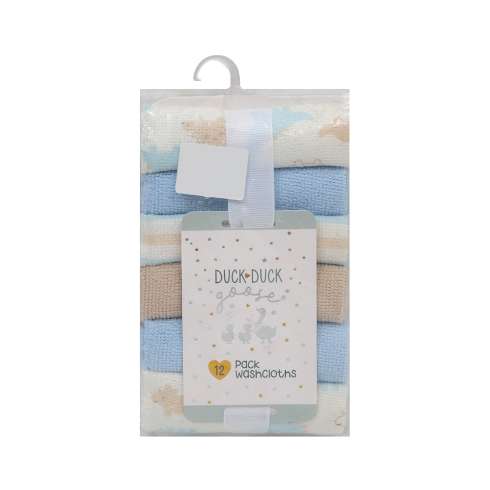 BABY 12PC FACE TOWEL ZHS-26 H/M (Multi Color) Default Title - MamasJan KidsWear