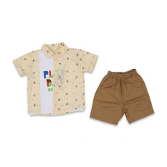 BOYS S/S 3PC KNICKER SUIT SKIN ZHS-26 2-3 YEAR 2681 Default Title - MamasJan KidsWear
