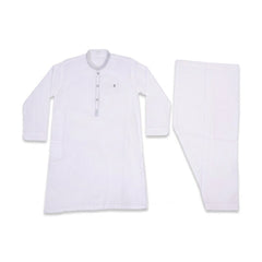 BOYS SALWAR QAMEEZ SUIT WHITE ZHS-26 8-9 YEAR 476/161 Default Title - MamasJan KidsWear