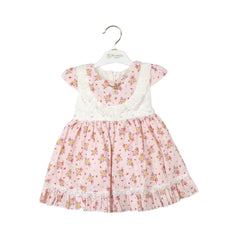 GIRLS CAP/SLV 2PC FROCK PINK ZHS-26 9-12M 4100 C.G Default Title - MamasJan KidsWear