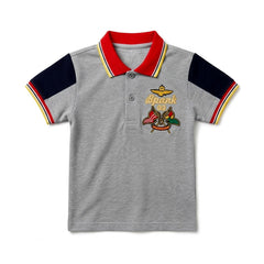 BOYS S/S POLO T-SHIRT ZHS-26 5-6 YEAR 003 W.G Default Title - MamasJan KidsWear
