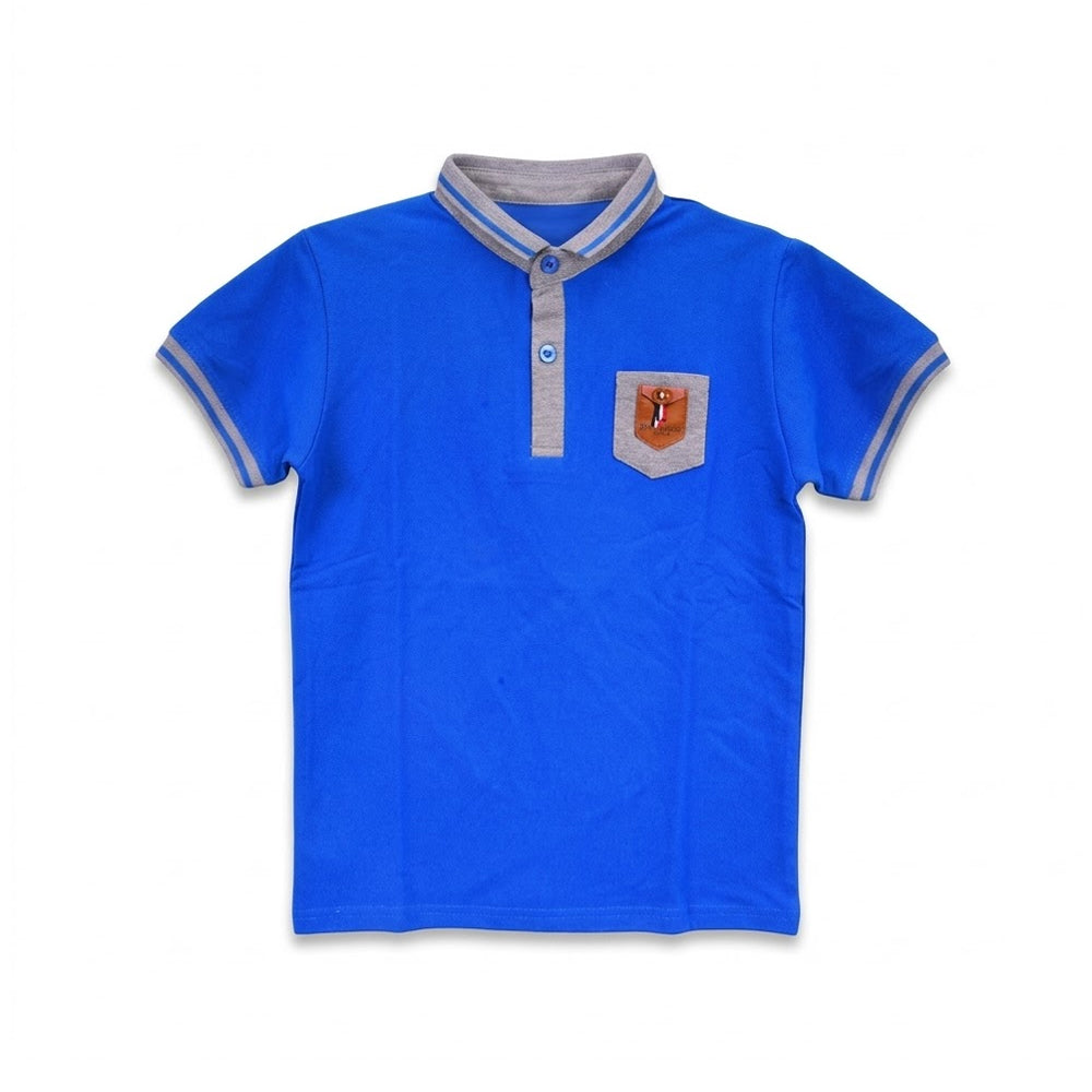BOYS S/S POLO T-SHIRT ZHS-26 8-9 YEAR 003 W.G Default Title - MamasJan KidsWear