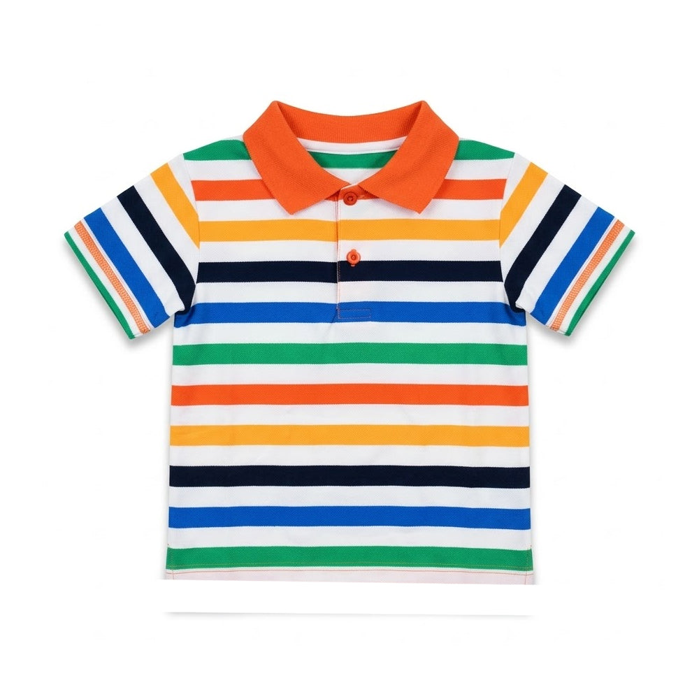 BOYS S/S POLO T-SHIRT OSB ZHS-26 4-5 YEAR 006 W.G Default Title - MamasJan KidsWear