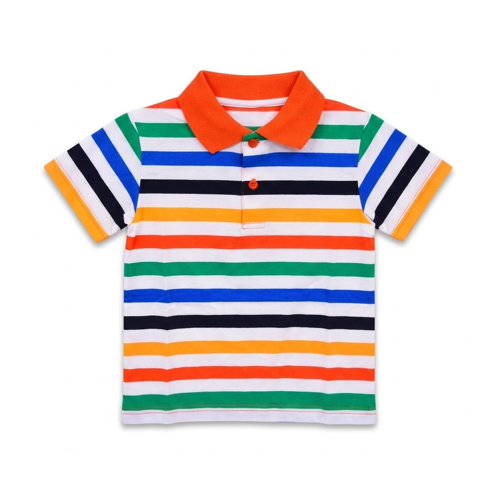 BOYS S/S POLO T-SHIRT OSB ZHS-26 5-6 YEAR 006 W.G Default Title - MamasJan KidsWear