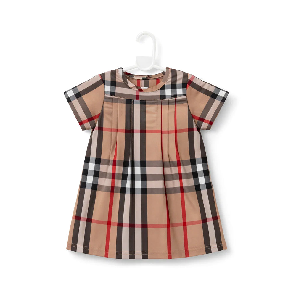 GIRLS S/S COTTON FROCK BRANDED ZHS-26 4-5 YEAR 012 W.G Default Title - MamasJan KidsWear