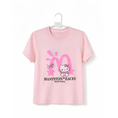 GIRLS S/S KNIT BLOUSE CHR OSB ZHS-26 5-6 YEAR 023 W.G Default Title - MamasJan KidsWear
