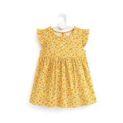 GIRLS CAP/SLV COTTON FROCK PRINTED ZHS-26 5-6 YEAR 039 W.G Default Title - MamasJan KidsWear