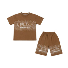 BOYS S/S 2PC KNICKER SUIT MIX COL ZHS-26 6-7 YEAR 006 FK Default Title - MamasJan KidsWear