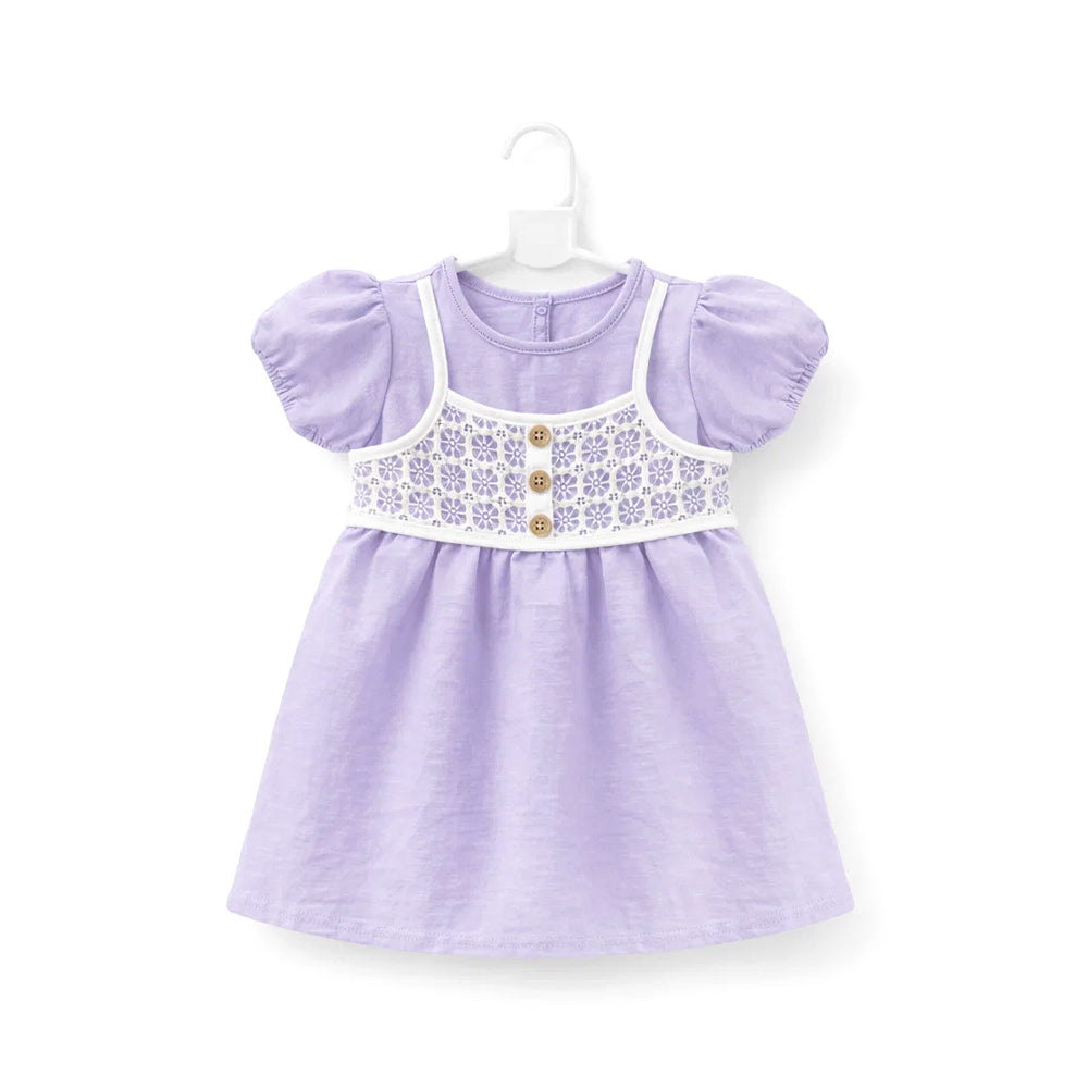 GIRLS S/S COTTON FROCK ZHS-26 12-18M 009 FK Default Title - MamasJan KidsWear