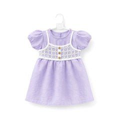 GIRLS S/S COTTON FROCK ZHS-26 12-18M 009 FK Default Title - MamasJan KidsWear