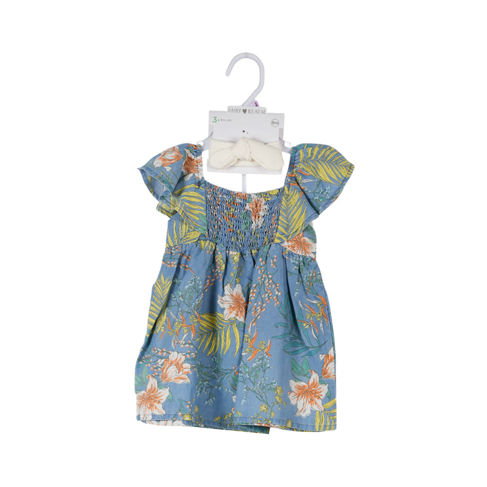 GIRLS S/S 3PC TIGHT SUIT ZHS-26 9-12M 026 FK Default Title - MamasJan KidsWear