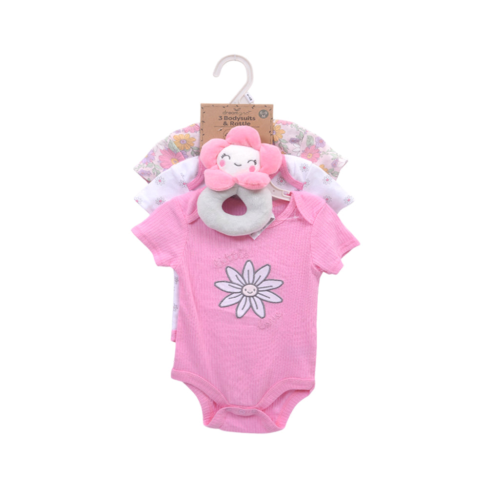 UNISEX S/S 4PC BODY SUIT ZHS-26 6-9M 009 Default Title - MamasJan KidsWear