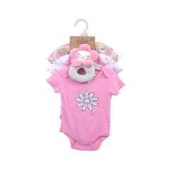 UNISEX S/S 4PC BODY SUIT ZHS-26 6-9M 009 Default Title - MamasJan KidsWear