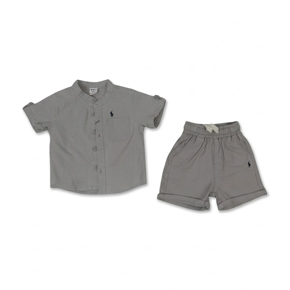 BOYS S/S 2PC KNICKER SUIT ZHS-26 6-9M 011 Default Title - MamasJan KidsWear
