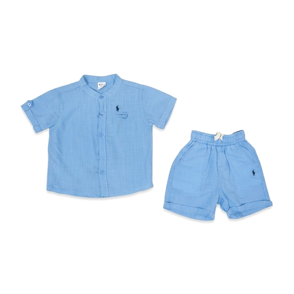 BOYS S/S 2PC KNICKER SUIT ZHS-26 12-18M 011 Default Title - MamasJan KidsWear