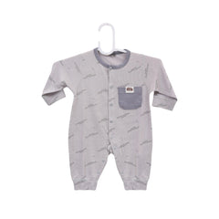 BOY L/S PRINTED ROMPER L/W (A) MIX COL ZHS-26 N-B 1013 W/G Default Title - MamasJan KidsWear