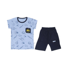 BOY S/S 2PC KNICKER SUIT MIX COL ZHS-26 2-3YEAR 1039 W/G Default Title - MamasJan KidsWear