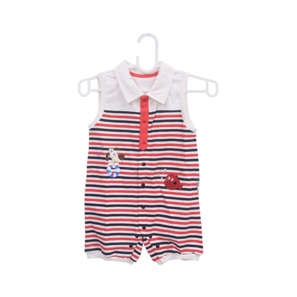 BOYS S/L ROMPER ZHS-26 6-9M C-017 W.G Default Title - MamasJan KidsWear