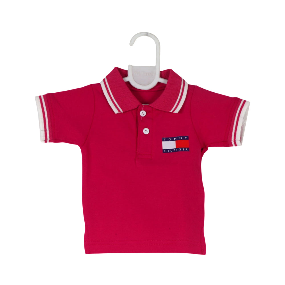 GIRLS S/S POLO T-SHIRT PINK ZHS-26 0-3M 04 H/C Default Title - MamasJan KidsWear