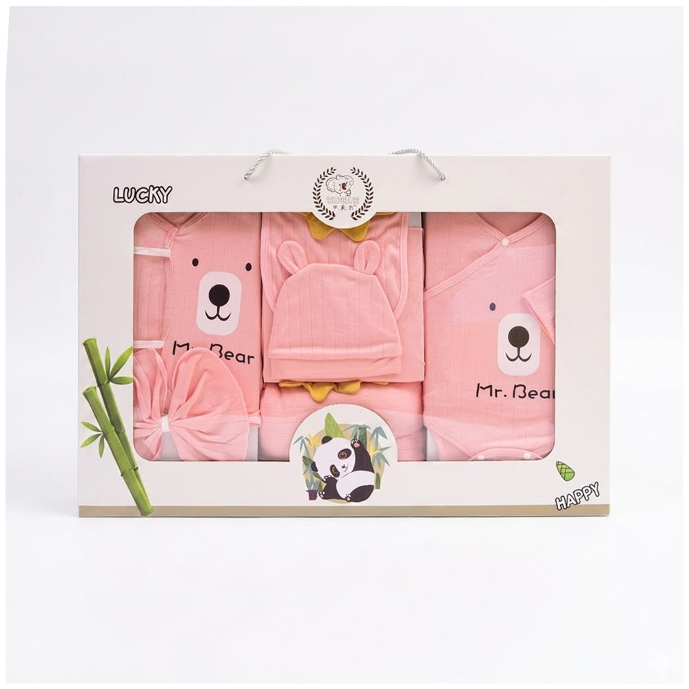 BABY 10PC GIFT SET BOX PRINTED T-PINK IRS-26 8116 Default Title - MamasJan KidsWear