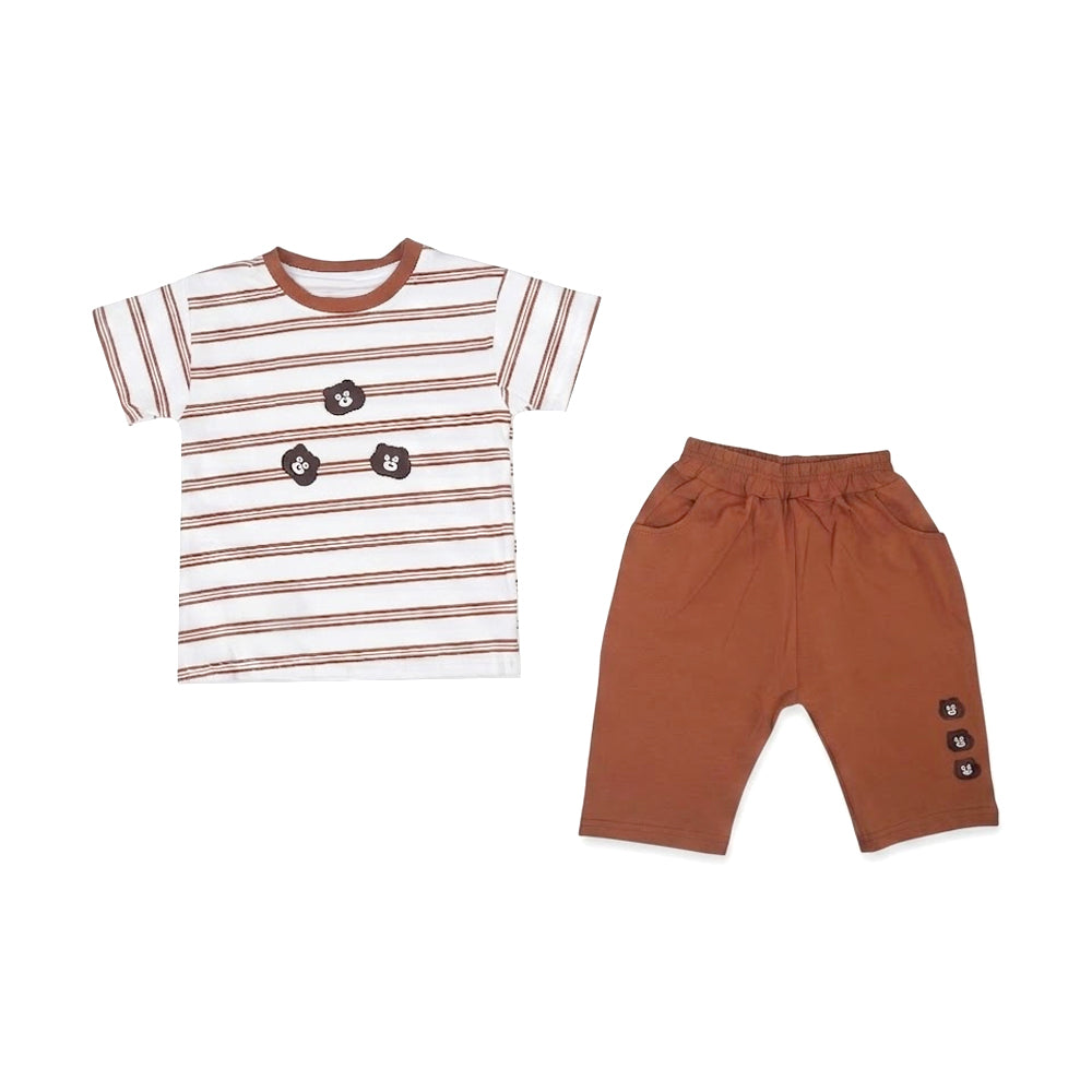 BOYS S/S 2PC KNICKER SUIT MIX COL IRS-26 18-24M 76811 Default Title - MamasJan KidsWear