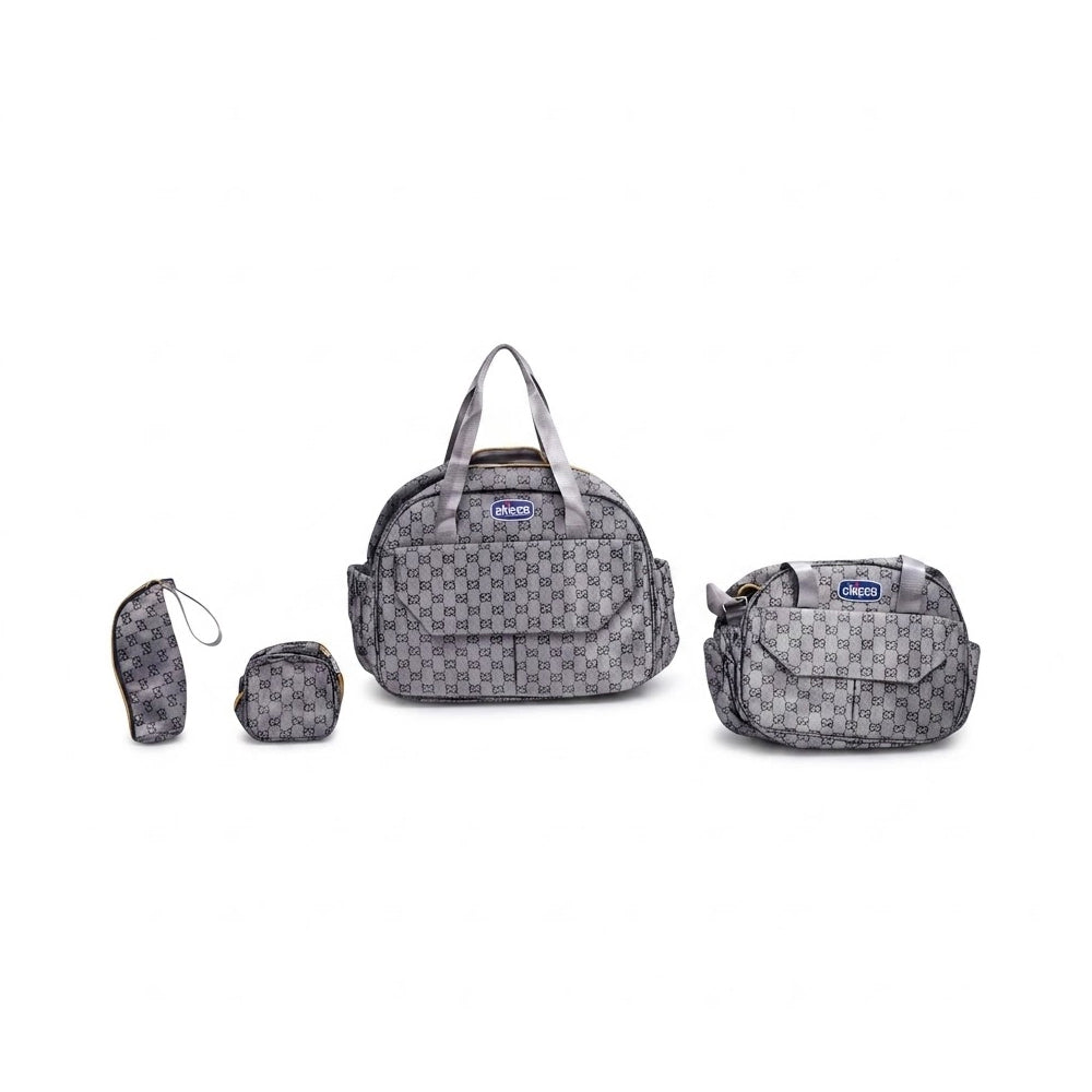 BABY 4PC DIAPER BAG CHICO GREY IRS-26 9085 Default Title - MamasJan KidsWear
