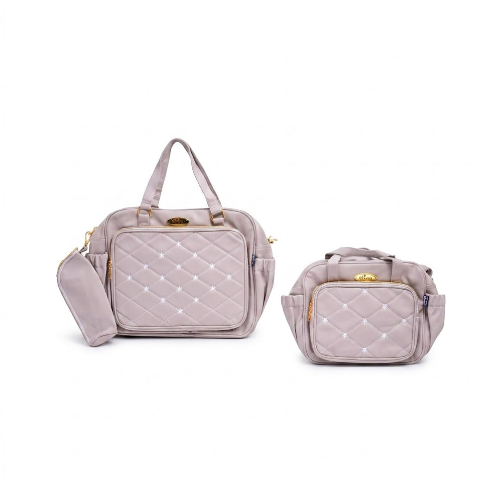 BABY 4PC DIAPER BAG CHICO BEIGE IRS-26 2101-C Default Title - MamasJan KidsWear