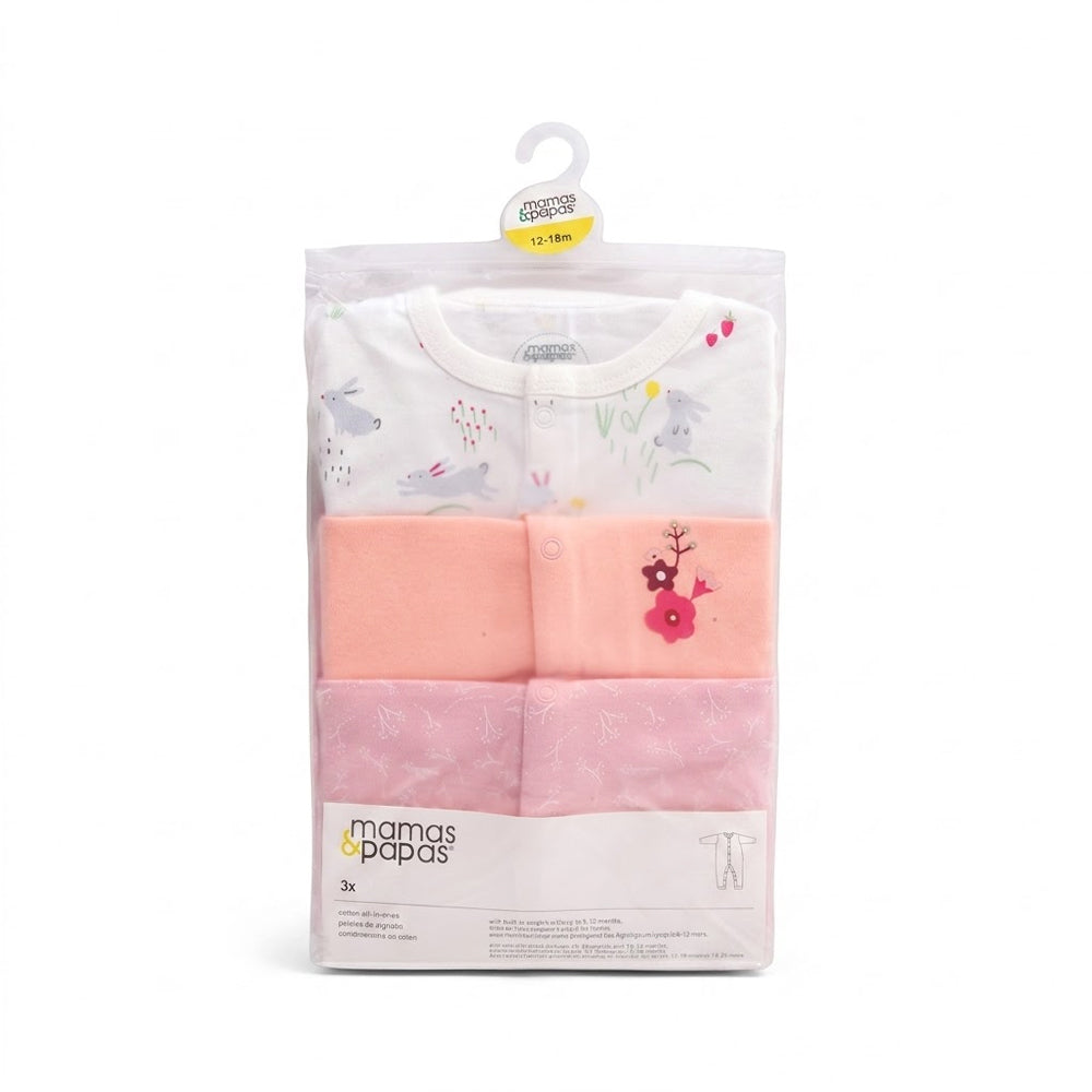 GIRLS L/S 3PC SLEEP SUIT IRS-26 12-18M MP15 Default Title - MamasJan KidsWear
